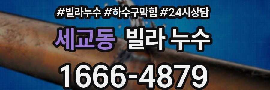 세교동 빌라 누수