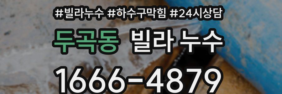 두곡동 빌라 누수