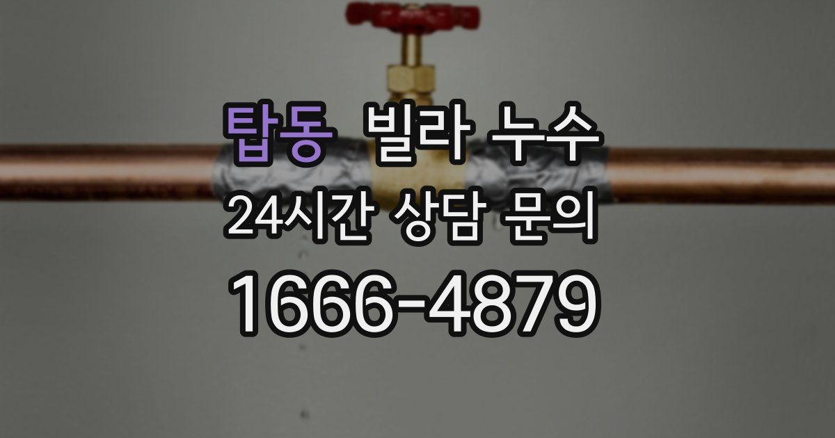 탑동 빌라 누수