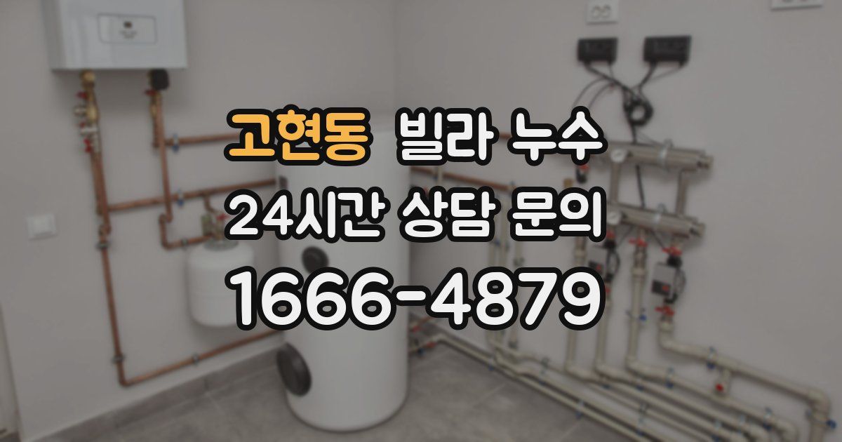 고현동 빌라 누수