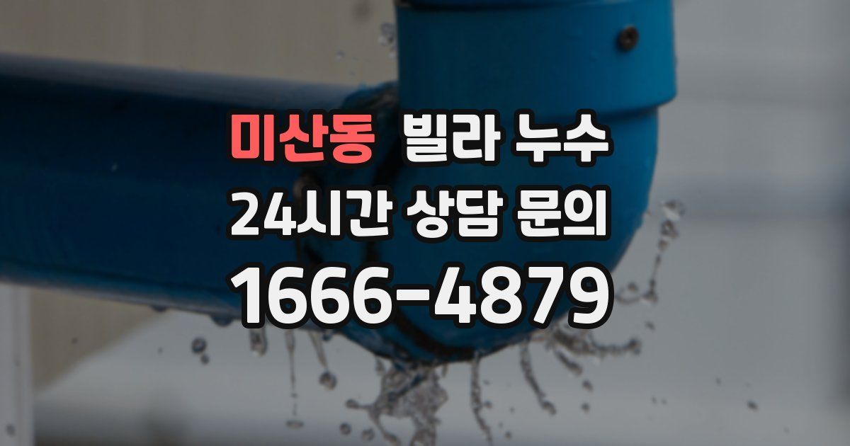 미산동 빌라 누수
