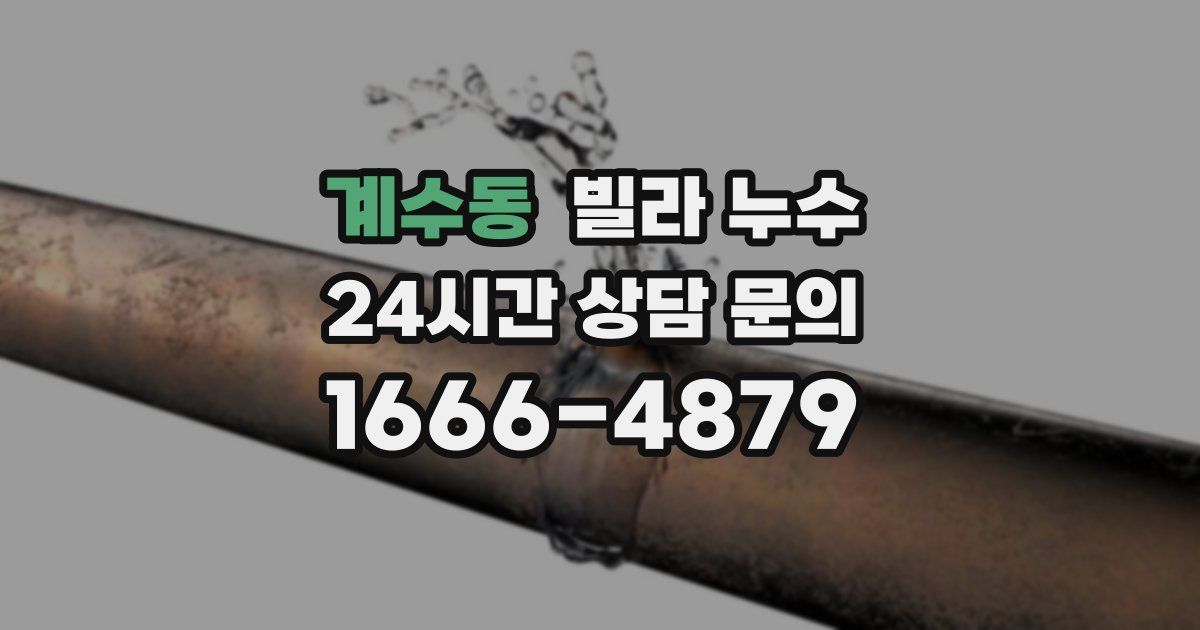 계수동 빌라 누수