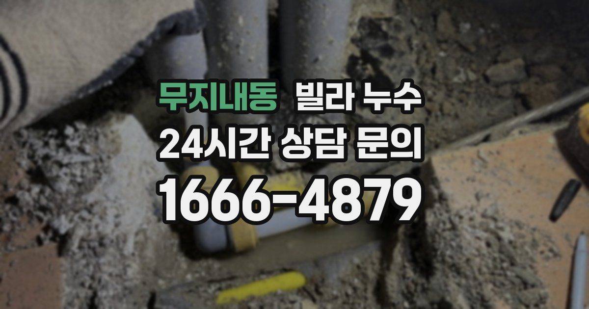 무지내동 빌라 누수