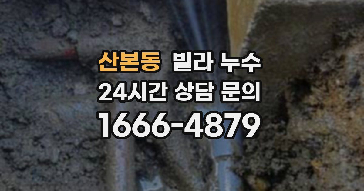 산본동 빌라 누수