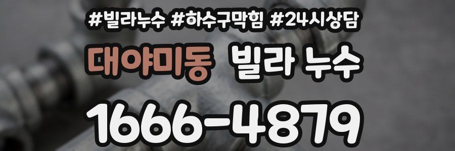 대야미동 빌라 누수