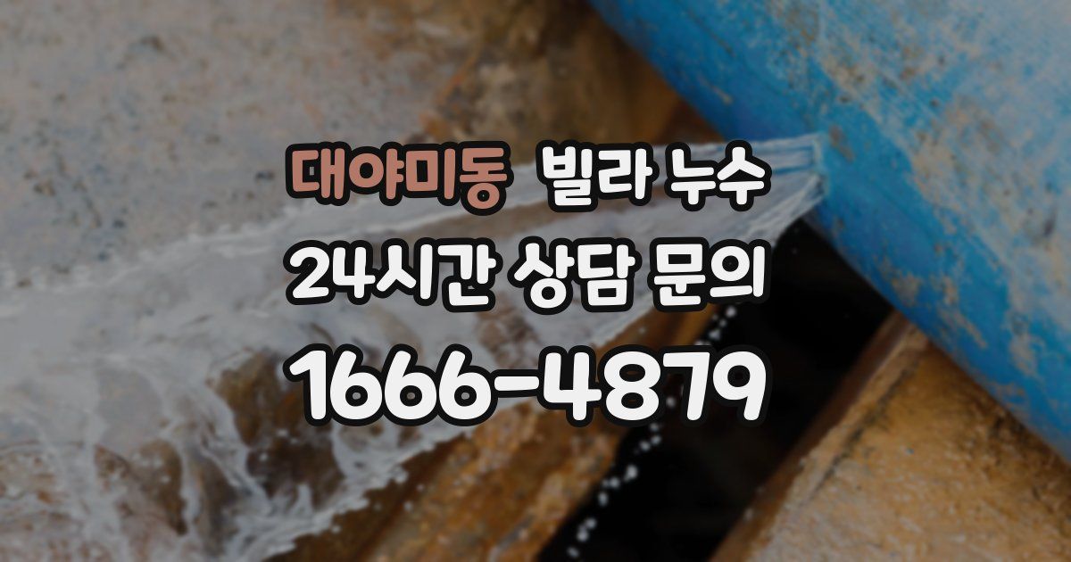 대야미동 빌라 누수