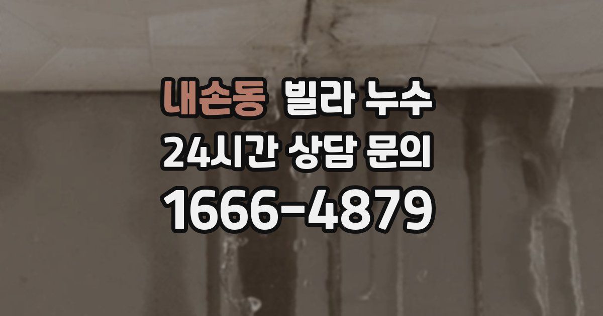 내손동 빌라 누수