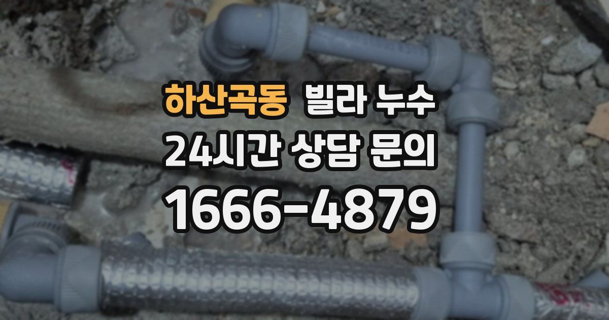 하산곡동 빌라 누수