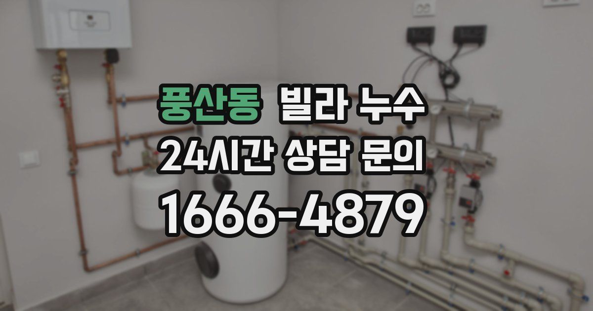 풍산동 빌라 누수