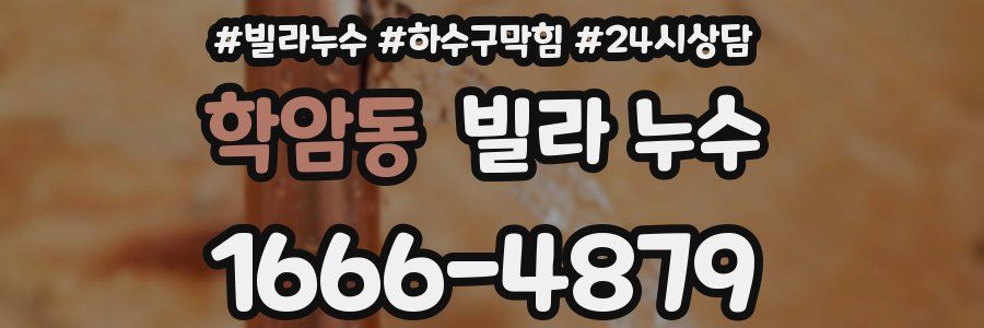 학암동 빌라 누수