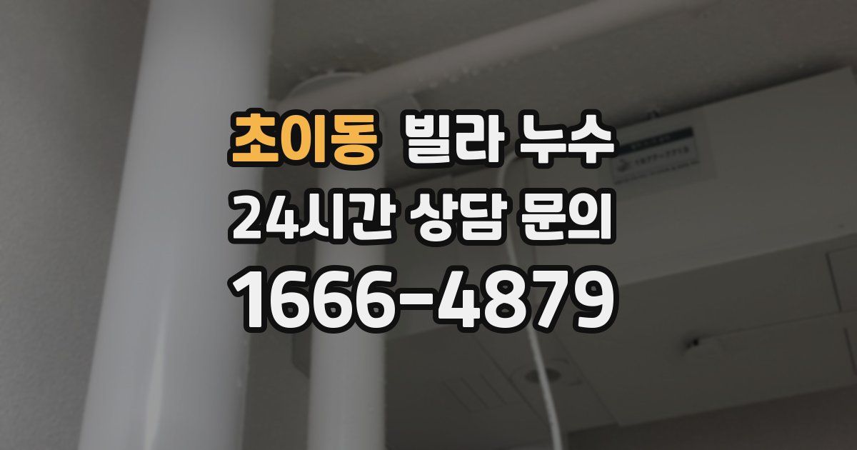 초이동 빌라 누수