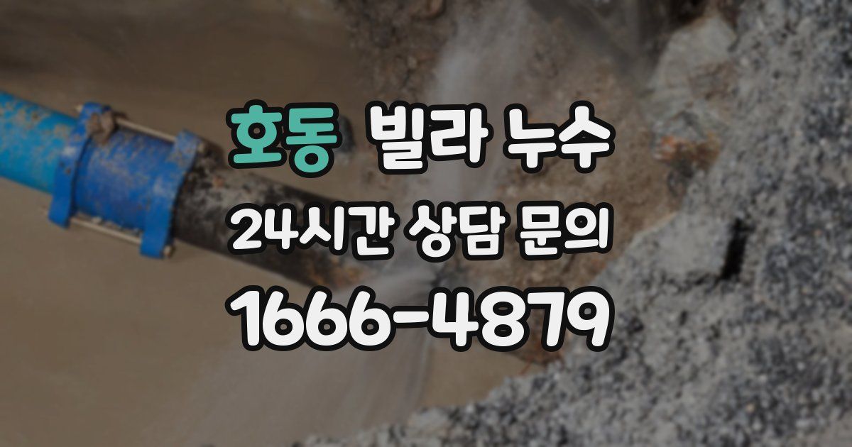 호동 빌라 누수