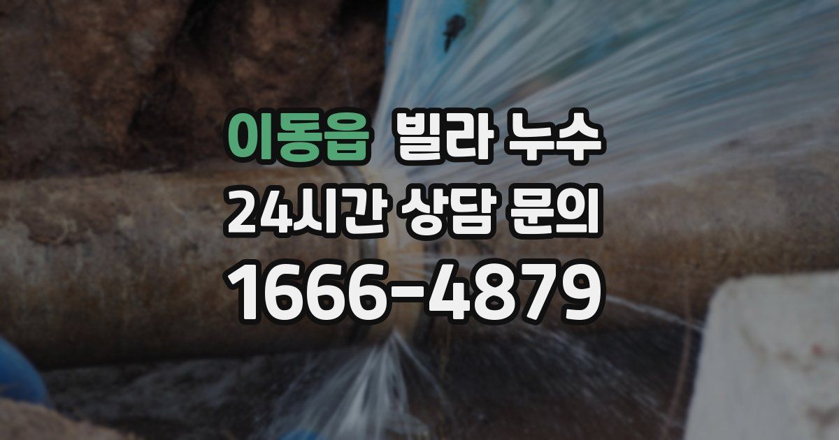 이동읍 빌라 누수