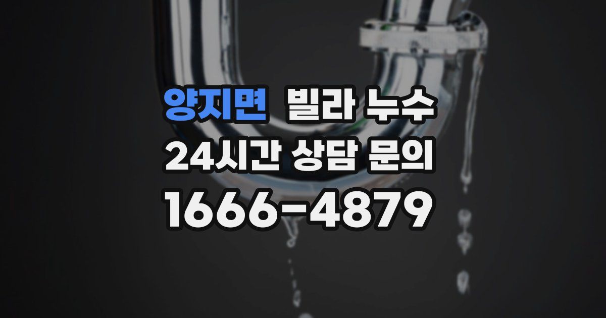양지면 빌라 누수