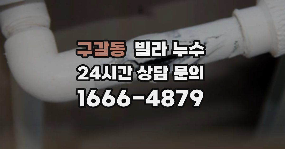 구갈동 빌라 누수