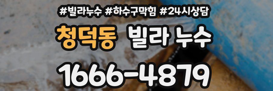 청덕동 빌라 누수