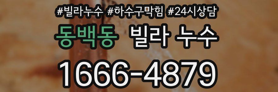 동백동 빌라 누수