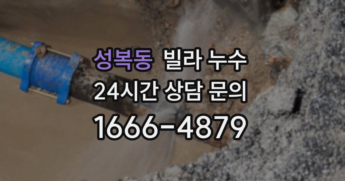 성복동 빌라 누수