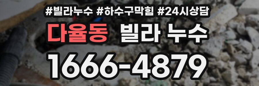 다율동 빌라 누수