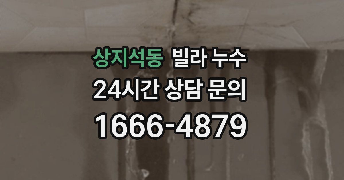 상지석동 빌라 누수