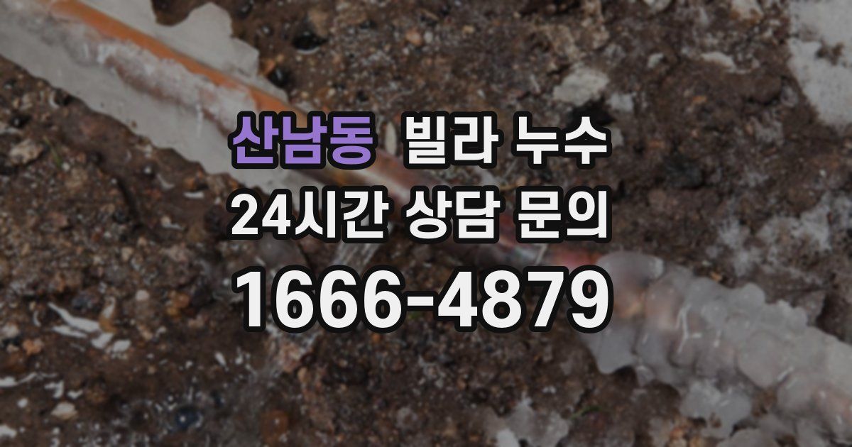 산남동 빌라 누수