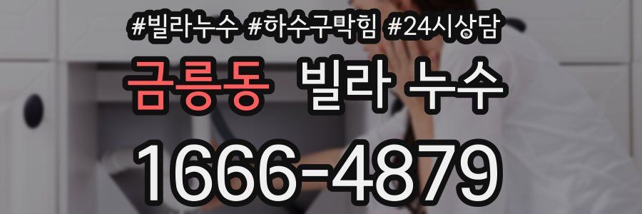 금릉동 빌라 누수