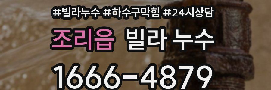 조리읍 빌라 누수