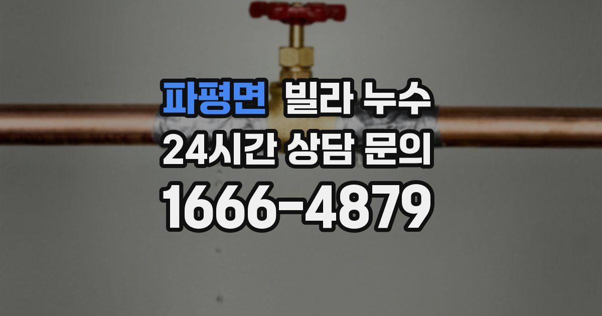 파평면 빌라 누수