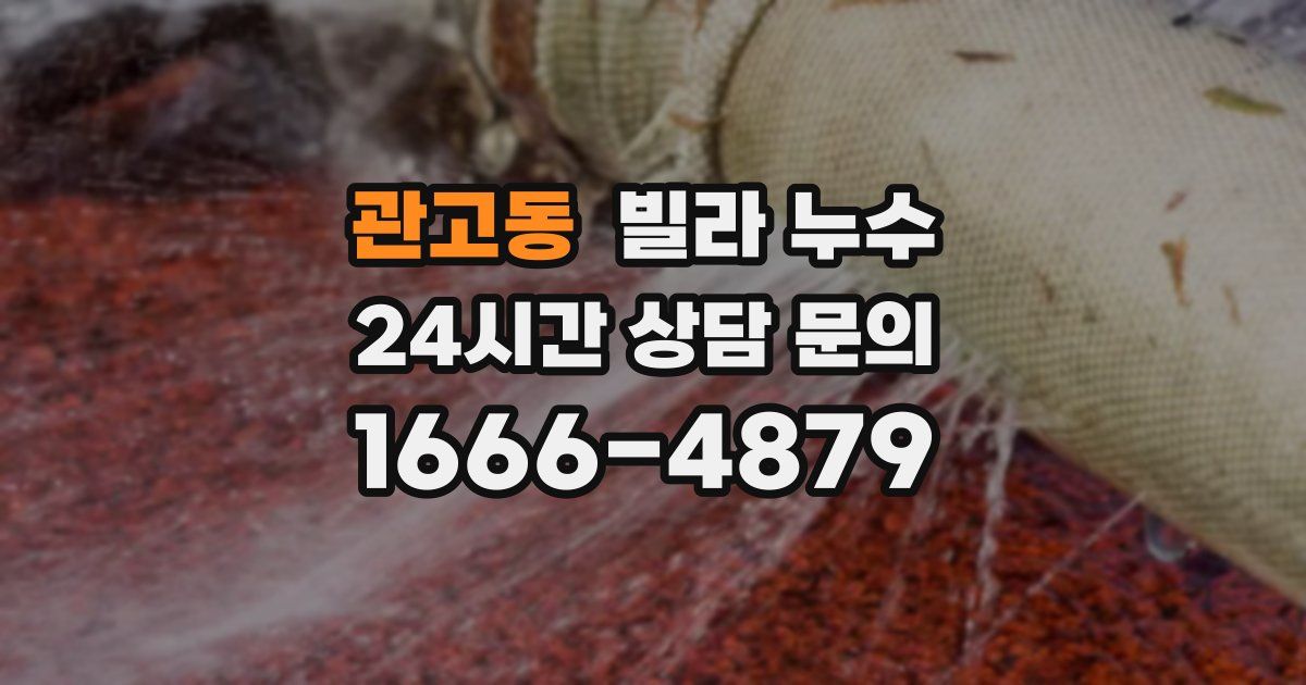 관고동 빌라 누수