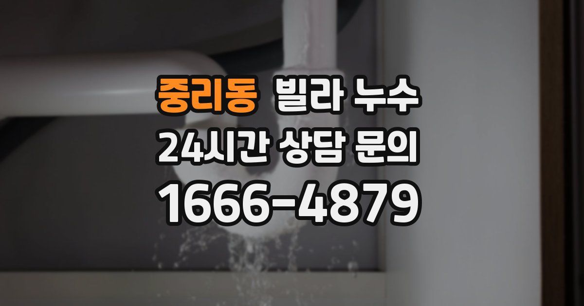 중리동 빌라 누수