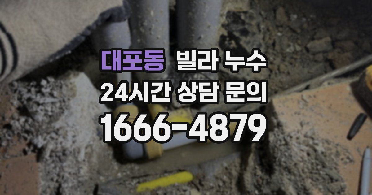 대포동 빌라 누수