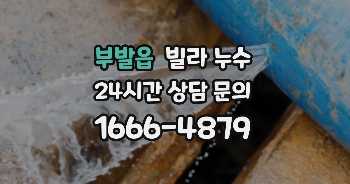 부발읍 빌라 누수