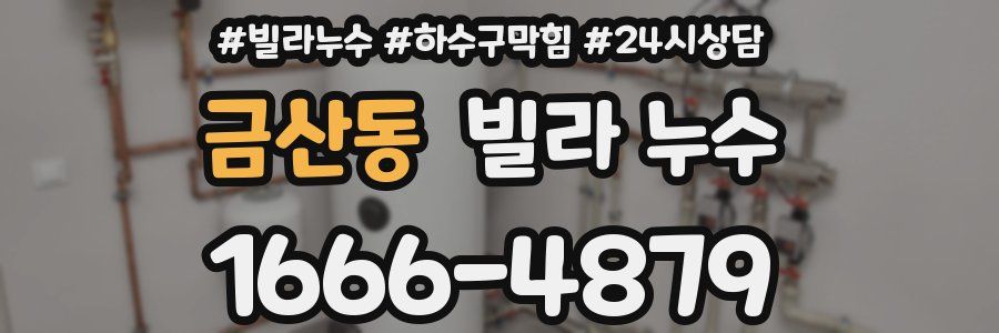 금산동 빌라 누수