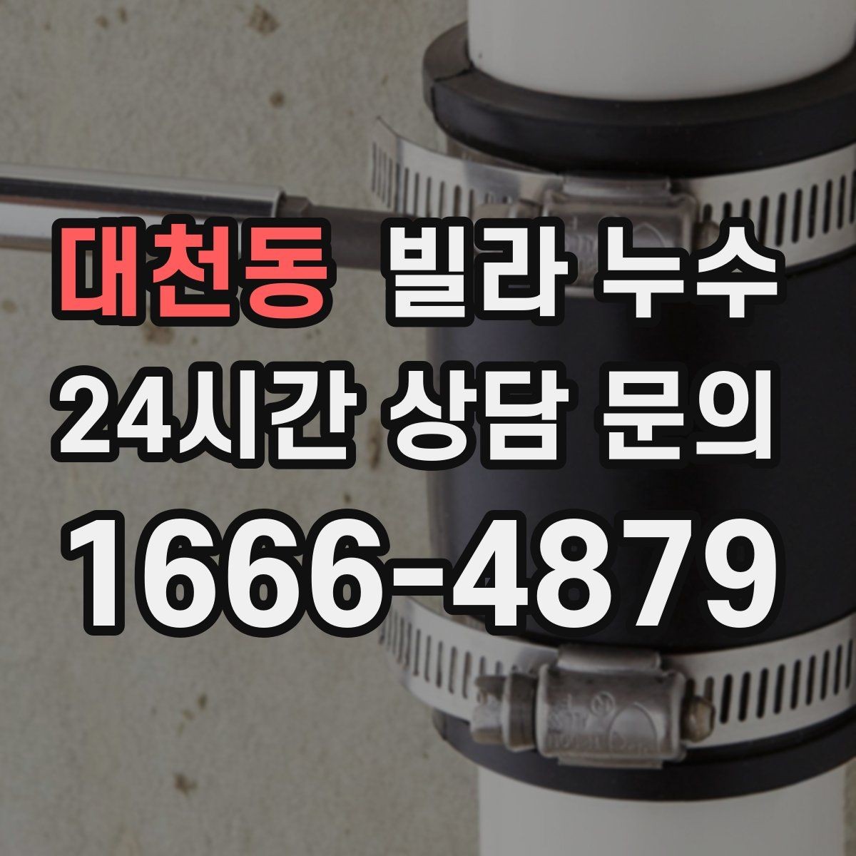 대천동 빌라 누수 배수관 문제로 벽이 젖는 경우 정리