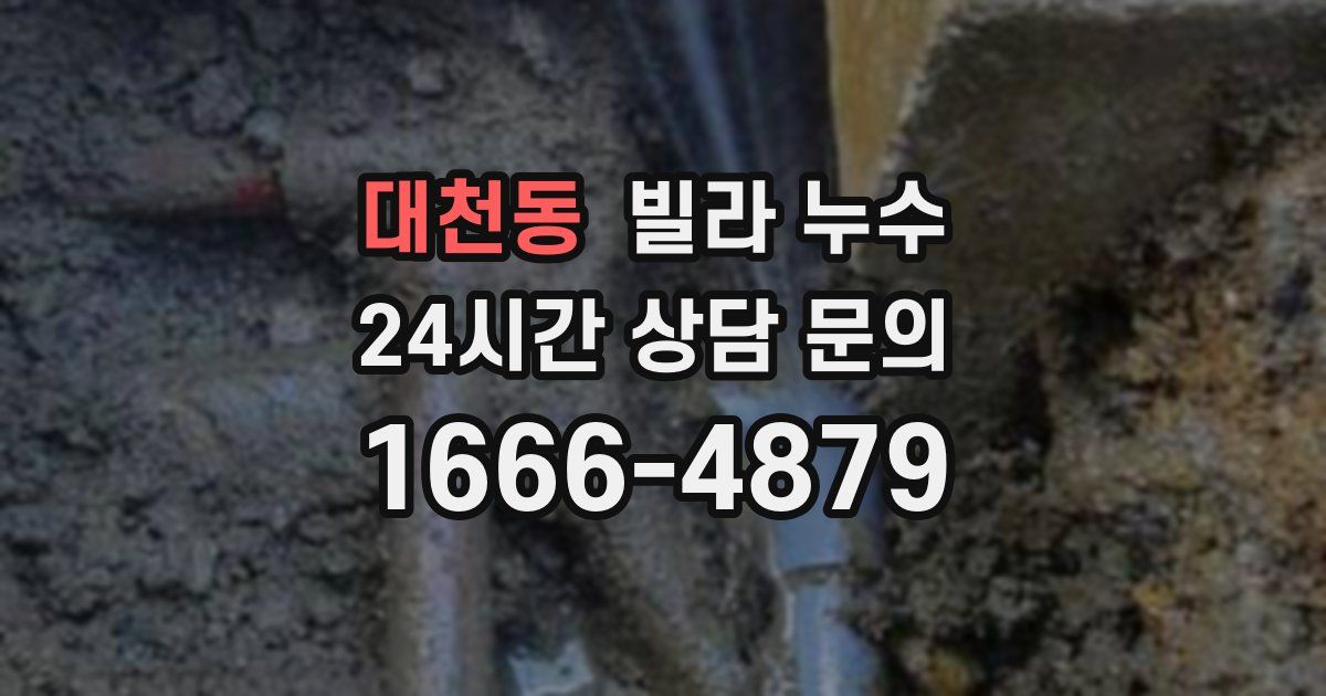 대천동 빌라 누수