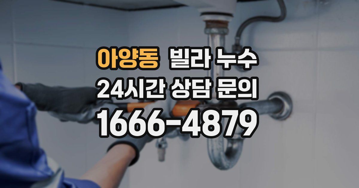 아양동 빌라 누수