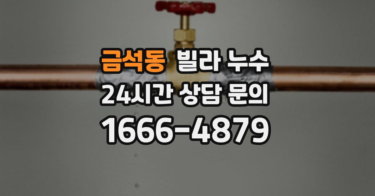 금석동 빌라 누수