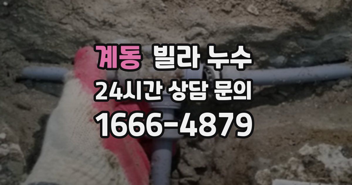 계동 빌라 누수