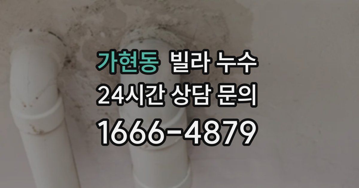 가현동 빌라 누수