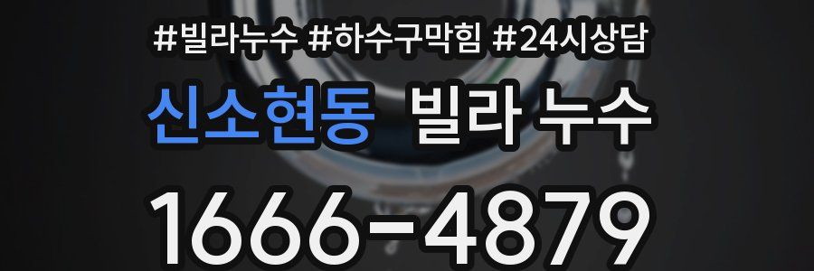 신소현동 빌라 누수