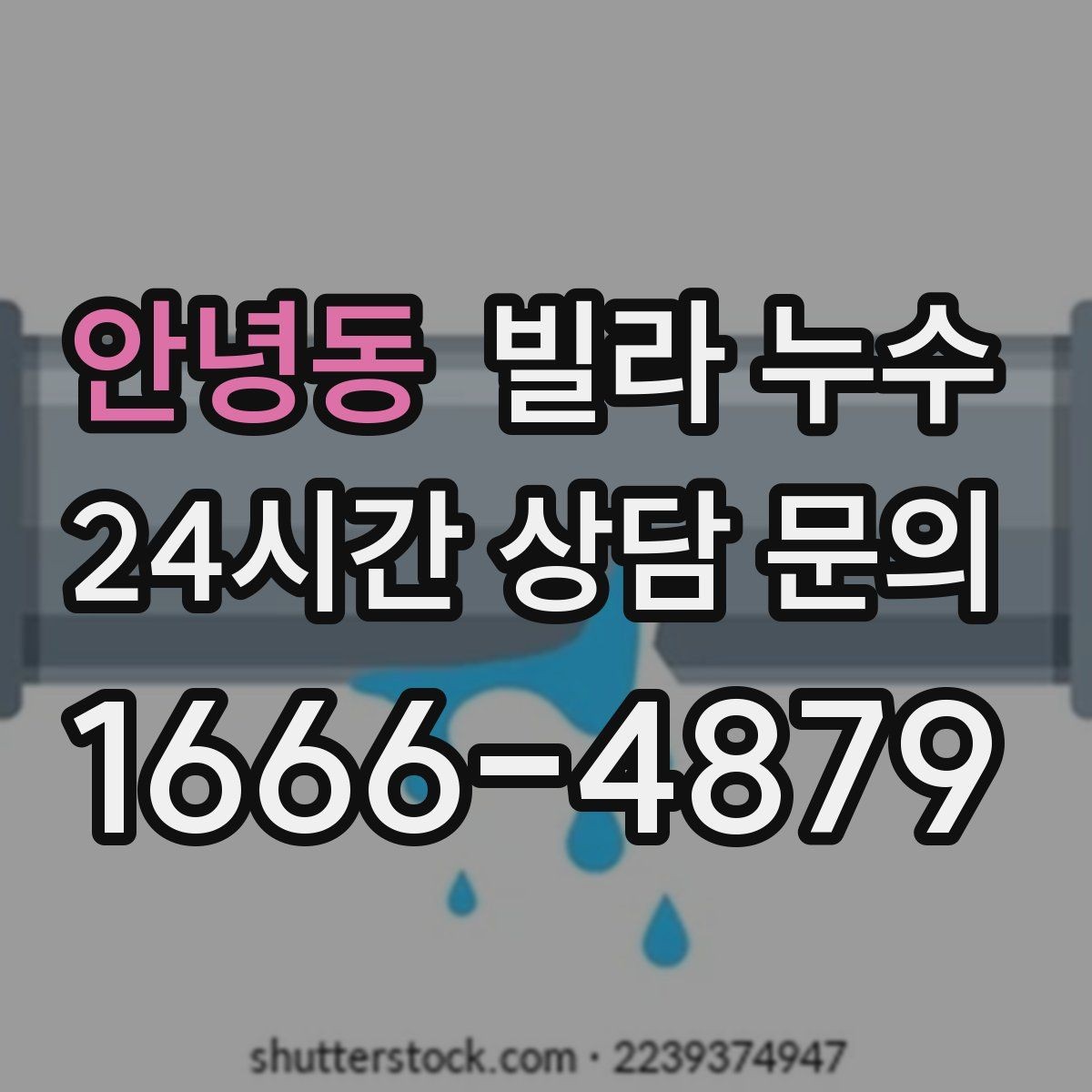 안녕동 빌라 누수 배수구 주변이 항상 젖어 있다면
