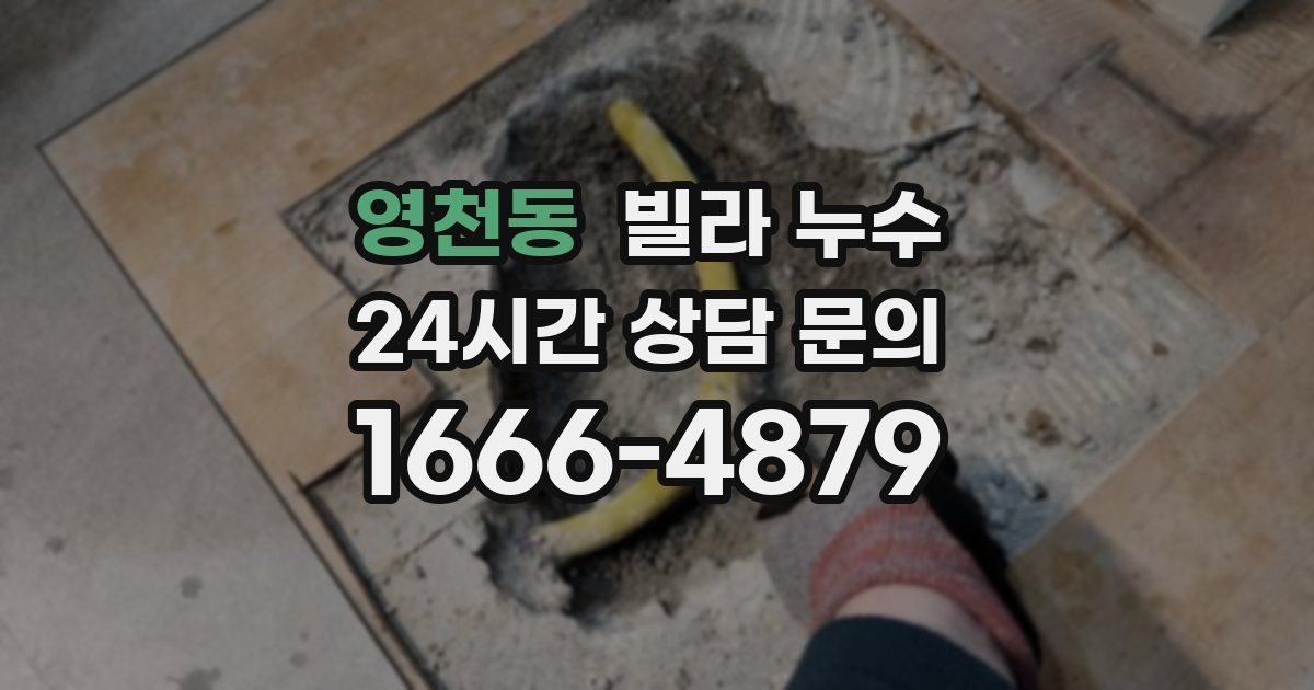 영천동 빌라 누수