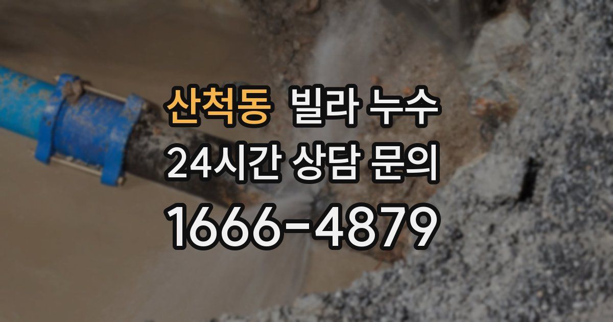 산척동 빌라 누수