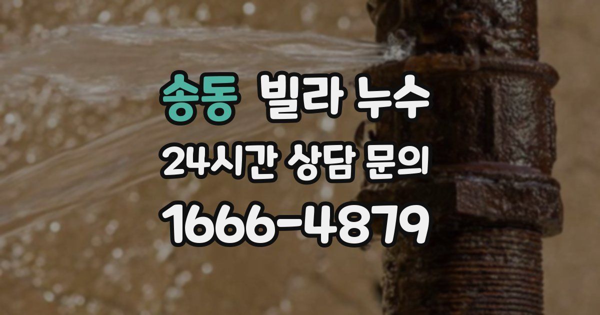 송동 빌라 누수