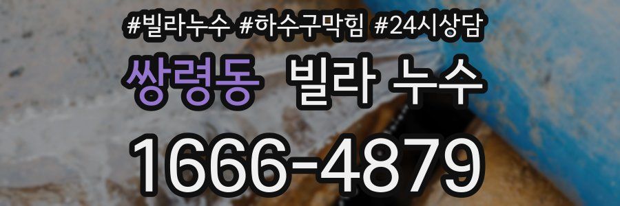 쌍령동 빌라 누수