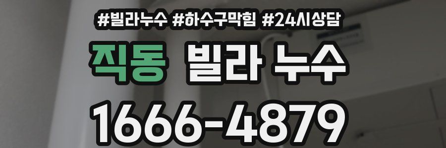 직동 빌라 누수