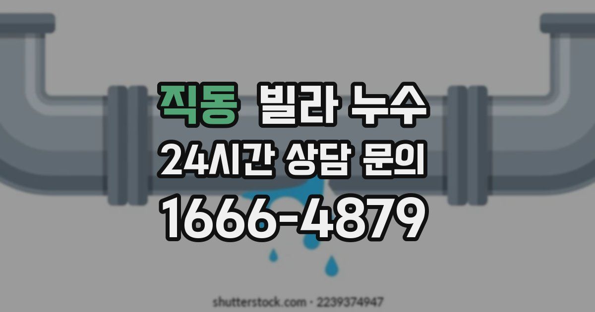 직동 빌라 누수