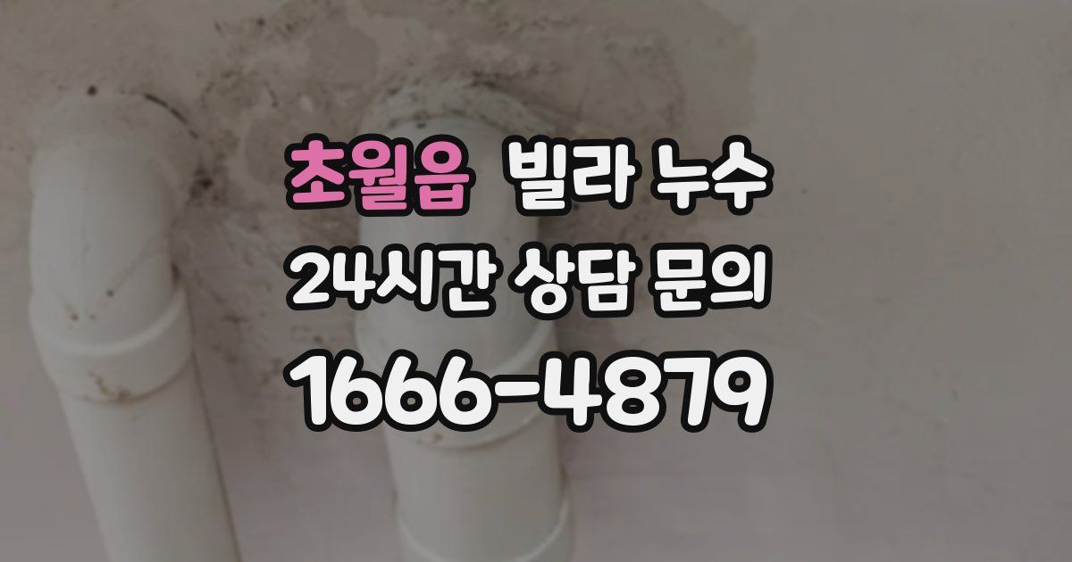 초월읍 빌라 누수