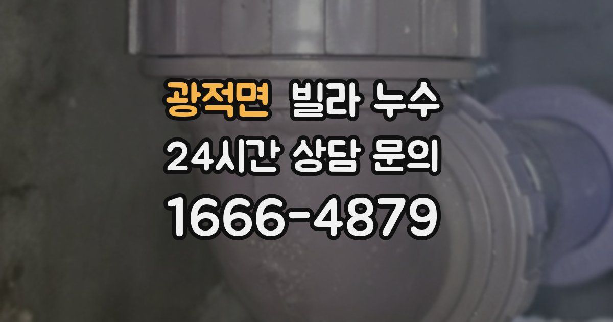 광적면 빌라 누수