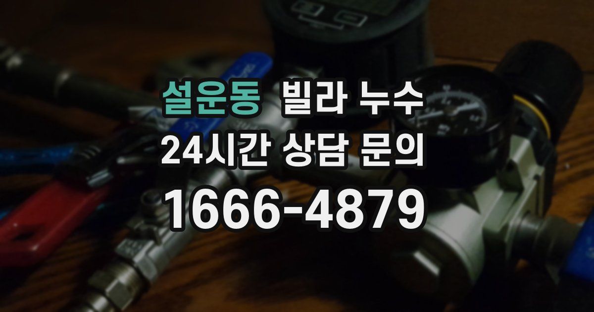 설운동 빌라 누수